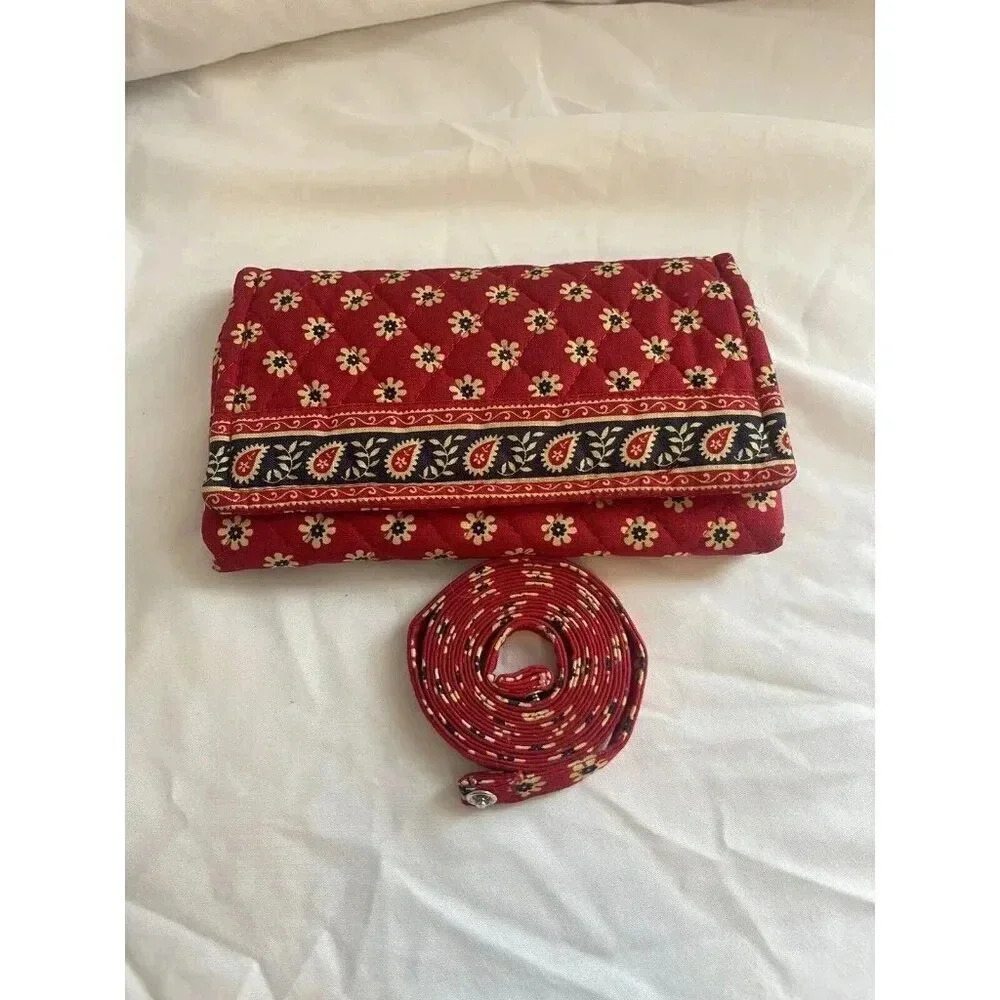 Vera Bradley Red “Americana Pattern” Purse/Large Wallet VTG VINTAGE